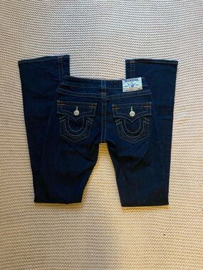 ✰ true religion dark wash bootcut low rise jeans ✰